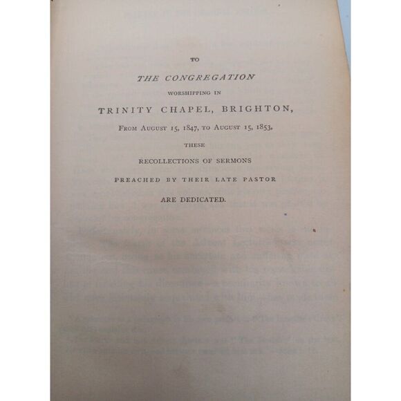 New Edition - Sermons Preached at Brighton by Rev. Frederick W. Robertson (HC) - Picture 10 of 16